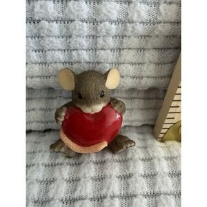 Charming Tails Love Valentine Rose Heart Mouse Lapel‎ Pins Enesco